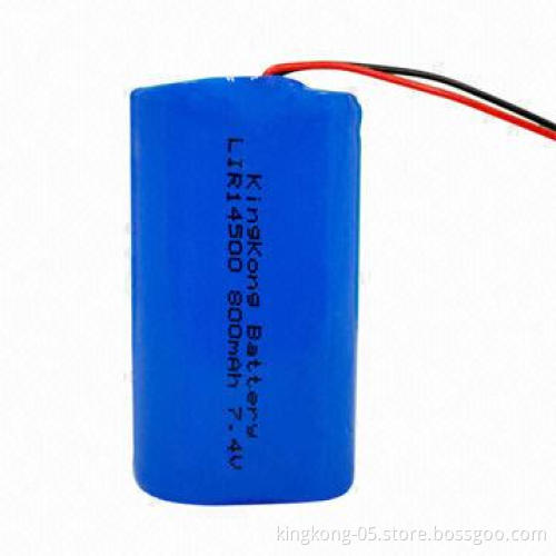 Primary Battery Pack, 14500 7.4V Voltage 800mAh Capacity with no Memory Effect